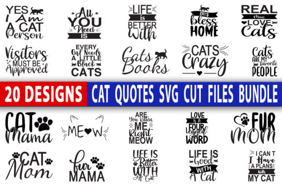 Cat Quotes SVG Bundle: Graphics for Crafts & Branding
