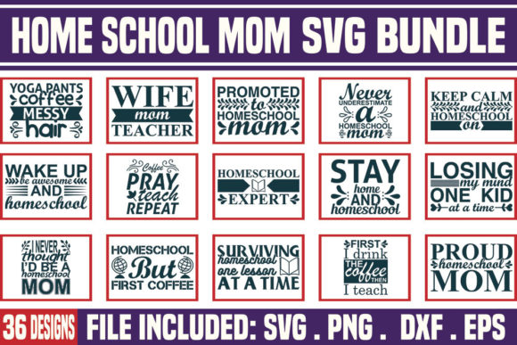 Home School Mom Quotes: Graphics for Crafts & Brands
