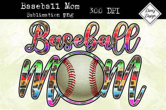 Mom Leopard Baseball Design for Crafts & Graphics