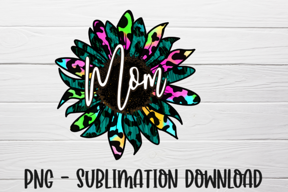 Mom Leopard Sunflower Sublimation Design: Graphics and Crafts